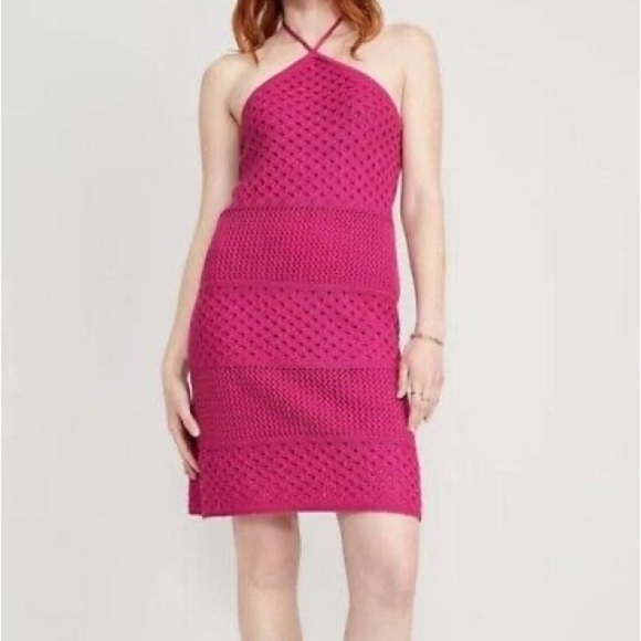 Old Navy Halter Crochet Dress - Picture 1 of 5